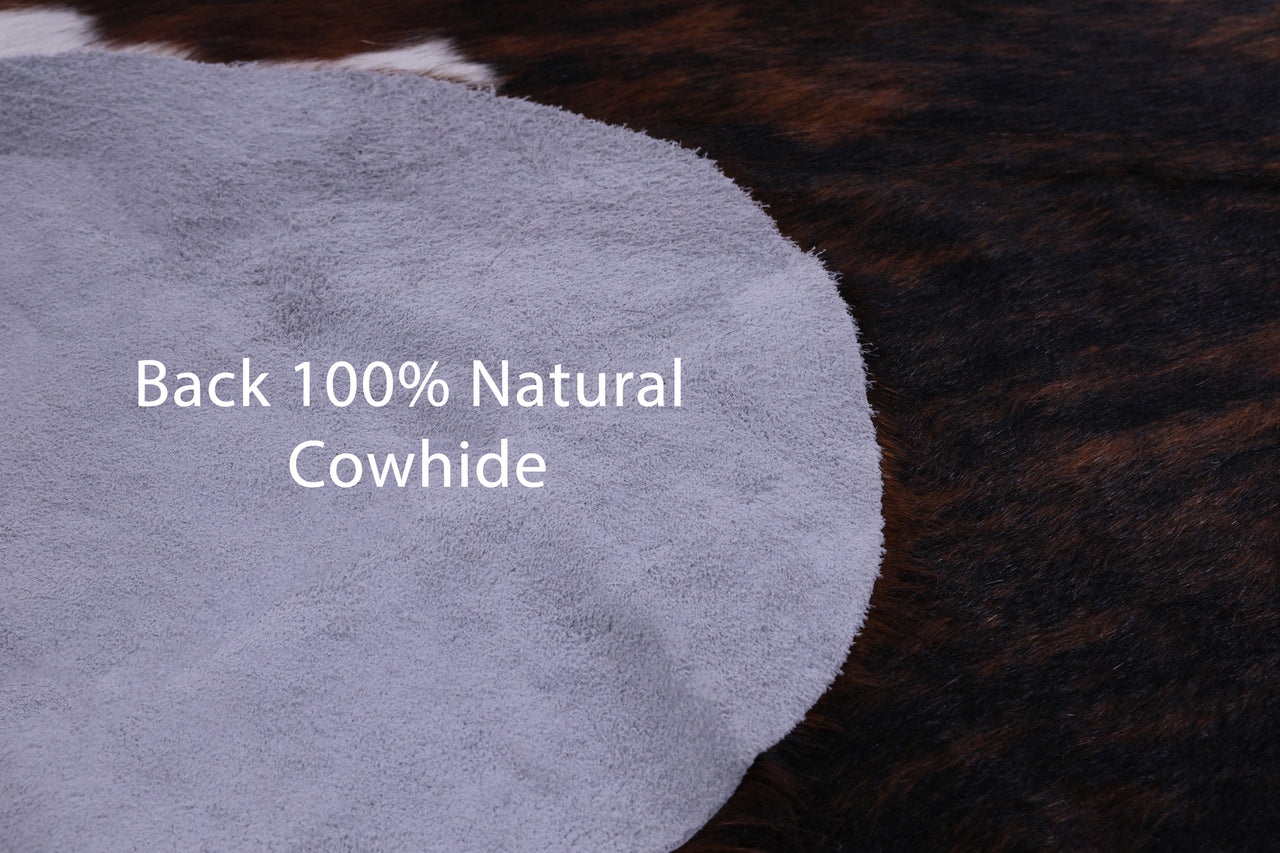 Brindle Natural Cowhide Rug - XLarge 7'1"H x 6'2"W