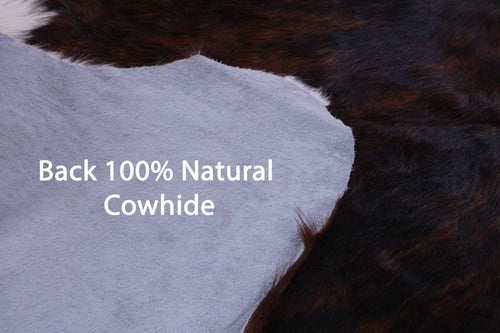 Brindle Tricolor Natural Cowhide Rug - X-Large 7'3
