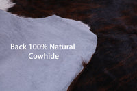 Thumbnail for Brindle Tricolor Natural Cowhide Rug - XLarge 7'3