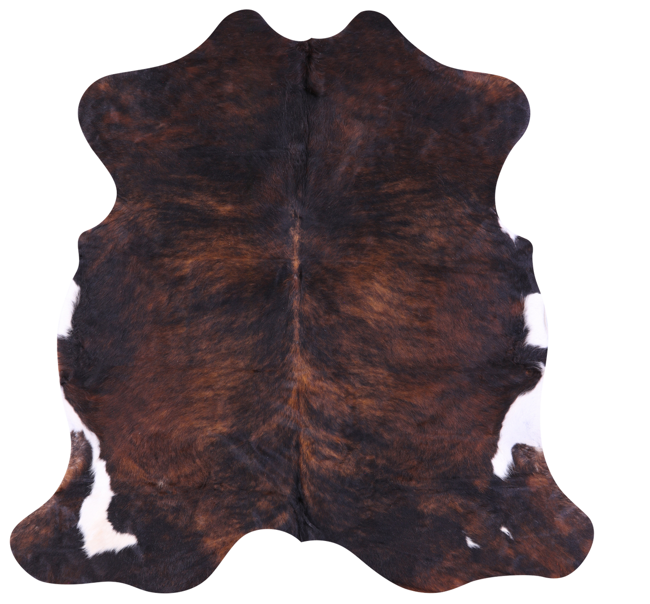Dark Brindle Natural Cowhide Rug - Large 6'6"H x 6'5"W