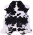 Black & White Natural Cowhide Rug - Large 6'7"H x 6'3"W