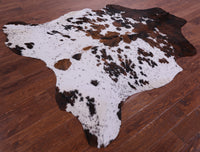 Thumbnail for Tricolor Salt & Pepper Natural Cowhide Rug - XLarge 7'2