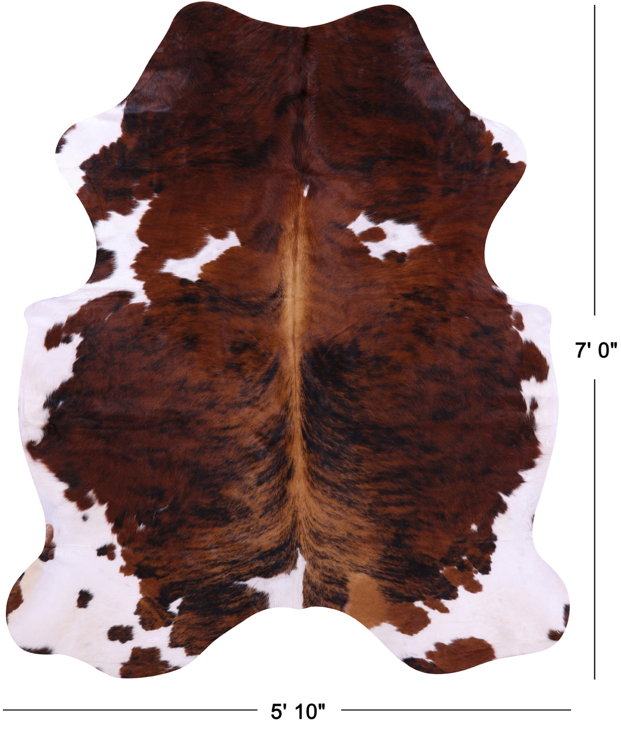 Brindle Natural Cowhide Rug - XLarge 7'0"H x 5'10"W