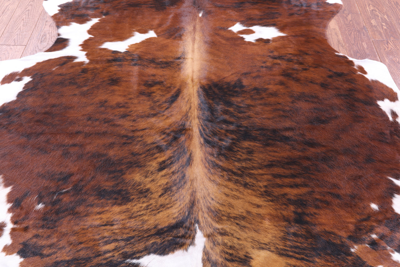 Brindle Natural Cowhide Rug - XLarge 7'0"H x 5'10"W