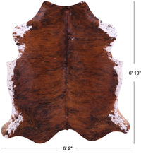 Thumbnail for Brindle Natural Cowhide Rug - Large 6'10