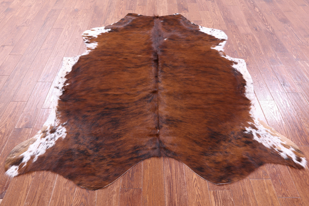 Brindle Natural Cowhide Rug - Large 6'10"H x 6'2"W