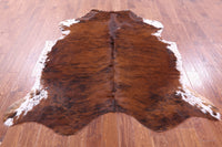 Thumbnail for Brindle Natural Cowhide Rug - Large 6'10