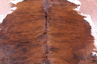 Thumbnail for Brindle Natural Cowhide Rug - Large 6'10