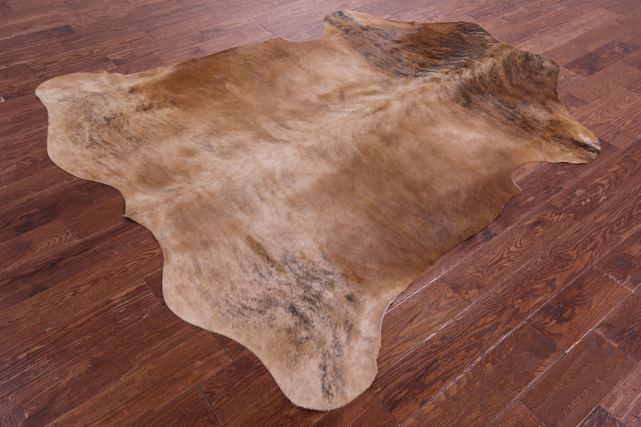 Brown Natural Cowhide Rug - XLarge 7'2"H x 6'1"W