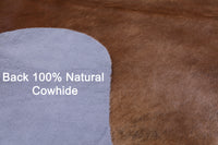 Thumbnail for Brown Natural Cowhide Rug - XLarge 7'2