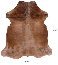 Thumbnail for Brown Natural Cowhide Rug - XLarge 7'2