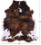 Brindle Natural Cowhide Rug - XLarge 7'6"H x 6'5"W