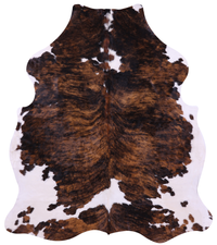 Thumbnail for Brindle Natural Cowhide Rug - XLarge 7'6