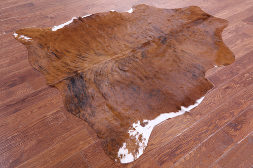 Brindle Natural Cowhide Rug - Large 6'7