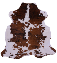 Thumbnail for Brown & White Natural Cowhide Rug - Large 6'6