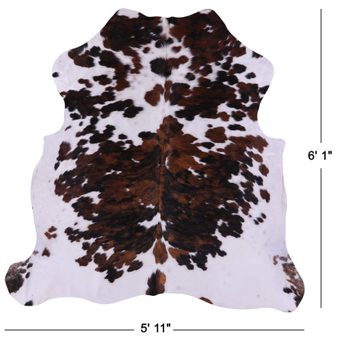 Tricolor Natural Cowhide Rug - Medium 6'1