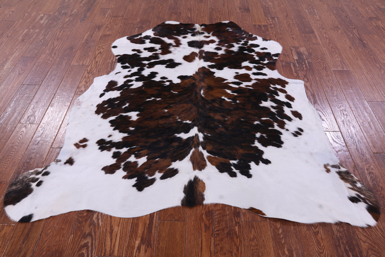 Tricolor Natural Cowhide Rug - Medium 6'1"H x 5'11"W