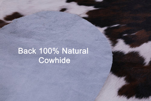 Tricolor Natural Cowhide Rug - Medium 6'1