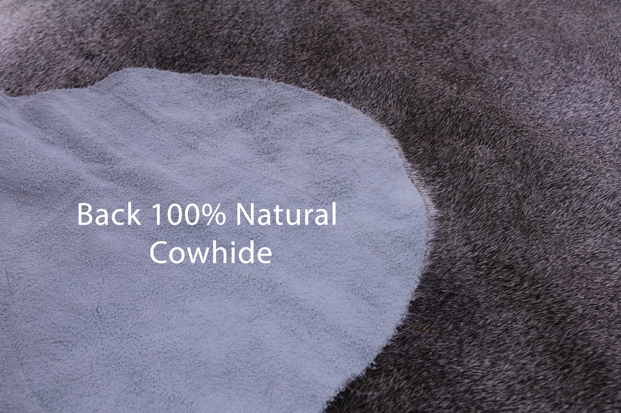 Grey Natural Cowhide Rug - XLarge 7'1"H x 6'3"W