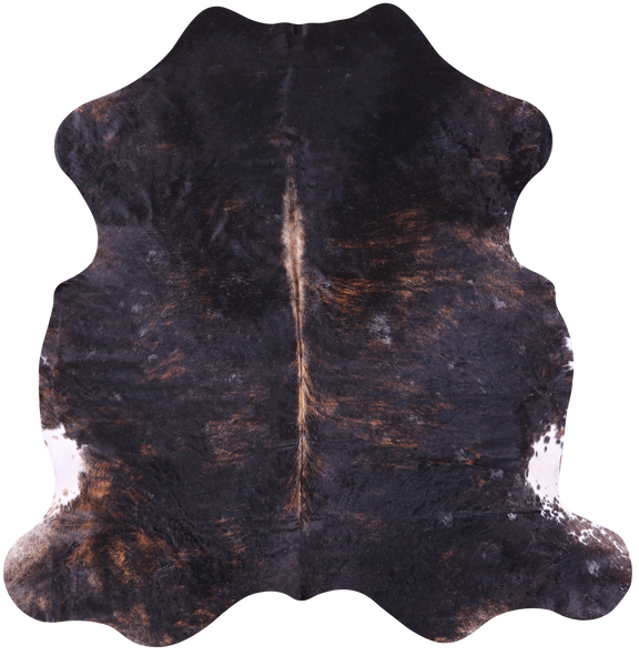 Dark Brindle Natural Cowhide Rug - Large 6'9"H x 6'6"W