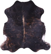 Thumbnail for Dark Brindle Natural Cowhide Rug - Large 6'9