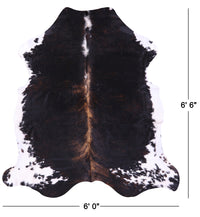 Thumbnail for Tricolor Natural Cowhide Rug - Large 6'6