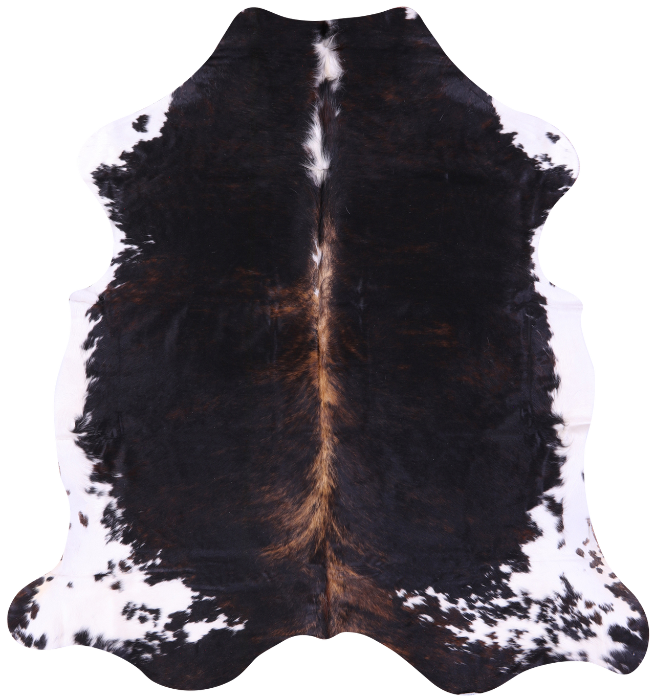 Tricolor Natural Cowhide Rug - Large 6'6"H x 6'0"W