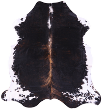 Thumbnail for Tricolor Natural Cowhide Rug - Large 6'6