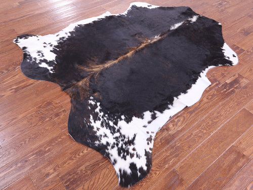 Tricolor Natural Cowhide Rug - Large 6'6