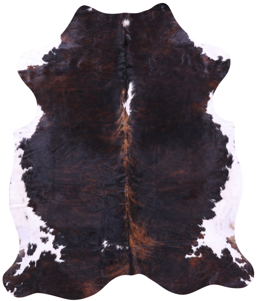 Dark Brindle Natural Cowhide Rug - Large 6'7"H x 5'7"W