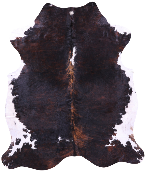 Dark Brindle Natural Cowhide Rug - Large 6'7"H x 5'7"W