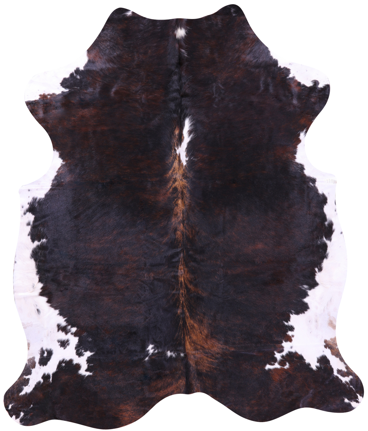 Dark Brindle Natural Cowhide Rug - Large 6'7"H x 5'7"W