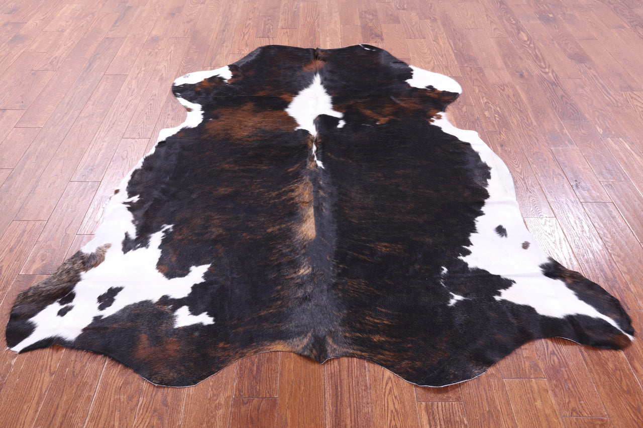 Tricolor Natural Cowhide Rug - Large 6'8"H x 6'5"W