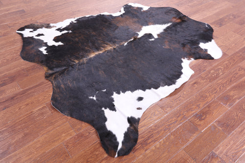 Tricolor Natural Cowhide Rug - Large 6'8