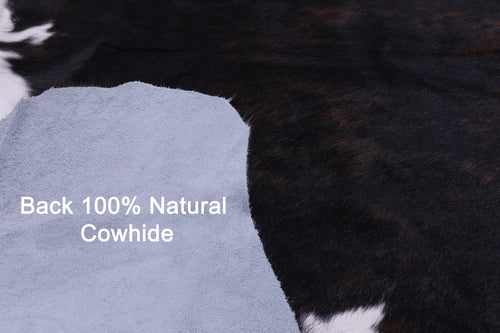 Tricolor Natural Cowhide Rug - Large 6'8