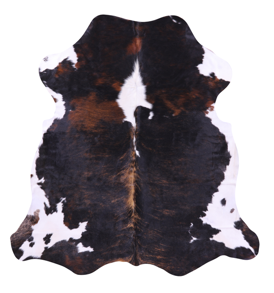 Tricolor Natural Cowhide Rug - Large 6'8"H x 6'5"W