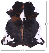 Thumbnail for Tricolor Natural Cowhide Rug - Large 6'8