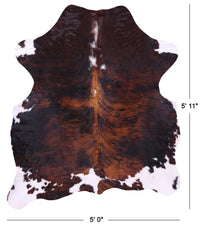 Thumbnail for Brindle Natural Cowhide Rug - Medium 5'11