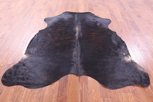 Dark Brown Natural Cowhide Rug - Large 6'5