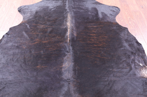 Dark Brown Natural Cowhide Rug - Large 6'5