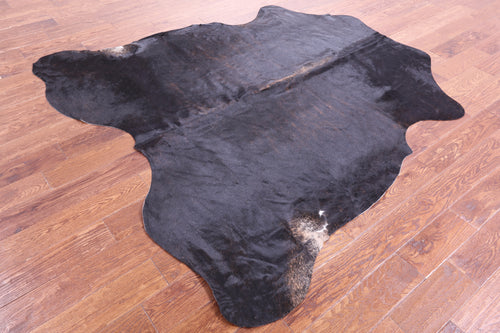 Dark Brown Natural Cowhide Rug - Large 6'5