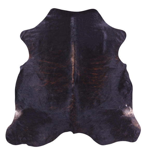 Dark Brown Natural Cowhide Rug - Large 6'5"H x 6'4"W