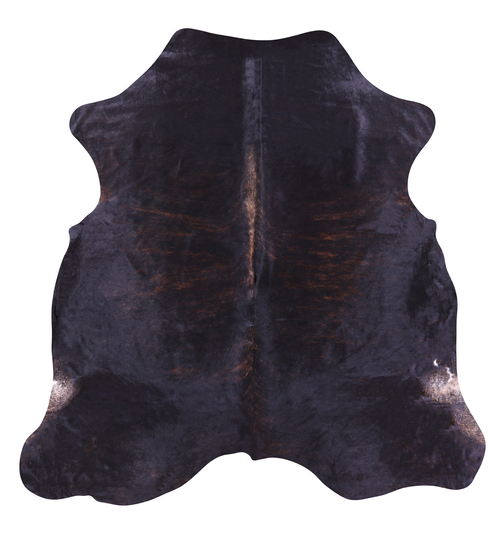 Dark Brown Natural Cowhide Rug - Large 6'5