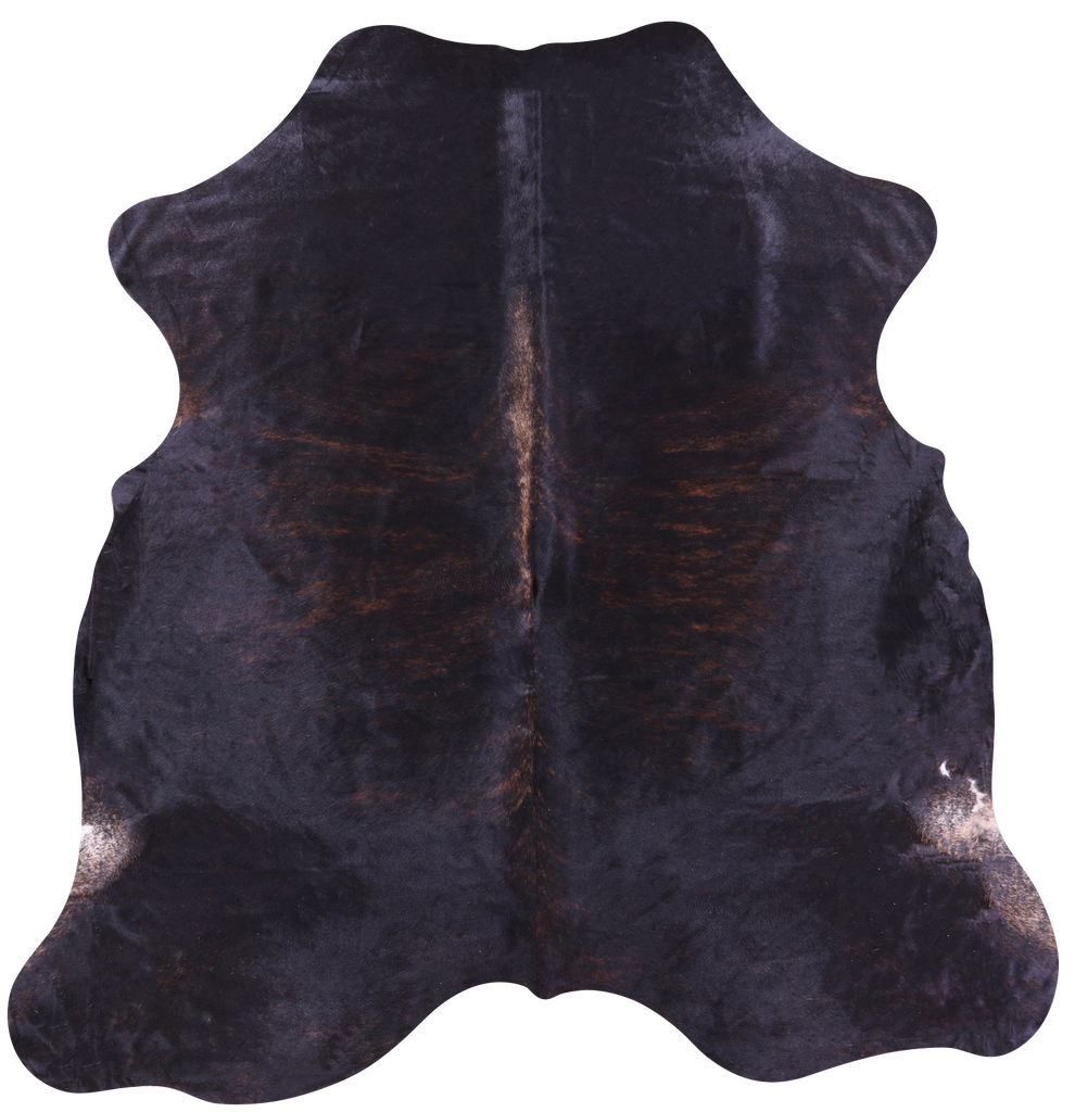 Dark Brown Natural Cowhide Rug - Large 6'5"H x 6'4"W