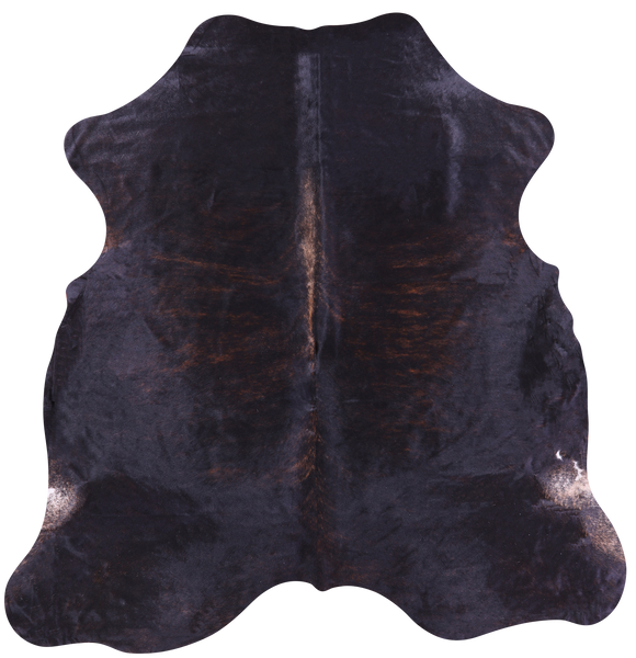 Dark Brown Natural Cowhide Rug - Large 6'5"H x 6'4"W