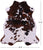 Tricolor Natural Cowhide Rug - X-Large 7'3"H x 6'3"W