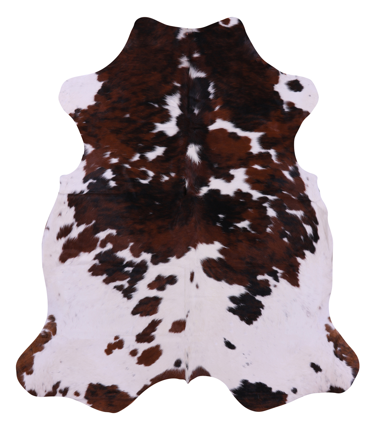 Tricolor Natural Cowhide Rug - XLarge 7'3"H x 6'3"W