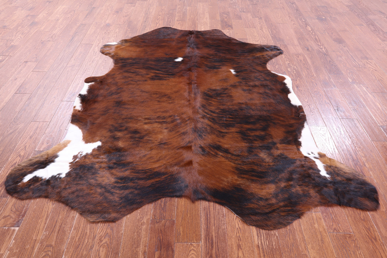 Brindle Natural Cowhide Rug - XLarge 7'1"H x 6'10"W