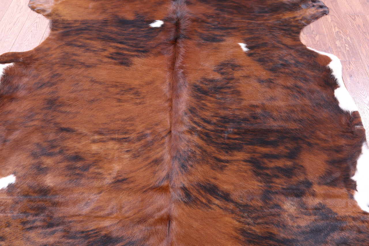 Brindle Natural Cowhide Rug - XLarge 7'1"H x 6'10"W