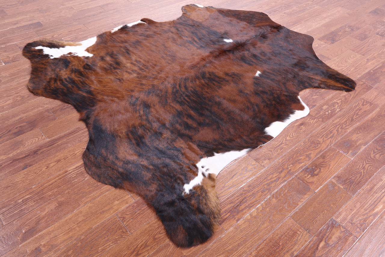 Brindle Natural Cowhide Rug - XLarge 7'1"H x 6'10"W